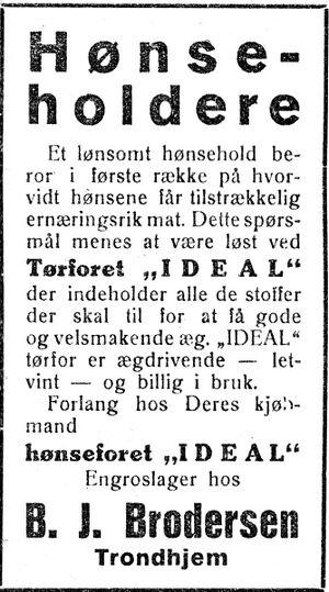 Annonse fra B. J. Brodersen i Trønderbladet 15.12. 1926.jpg