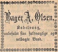 467. Annonse fra Bager A. Olsen i Lofot-Posten 15.08.1885.jpg