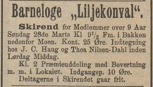 Annonse fra Barneloge Liljekonval i Gudbrandsdølen 25.03.1909.jpg