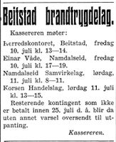 373. Annonse fra Beitstad brandtrygdelag i Nord-Trøndelag og Inntrøndelagen 4.7. 1942.jpg
