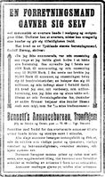 160. Annonse fra Bennetts Annoncebureau i Indhereds-Posten 9.11.1917.jpg