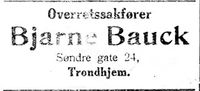 230. Annonse fra Bjarne Bauck i Nordtrønderen 10.6. 1914.jpg