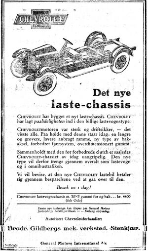 Annonse fra Brødr. Gilbergs mek. verksted i Inntrøndelagen 20.1. 1926.jpg