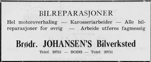 Annonse fra Brødr. Johansen`s Bilverksted i Norsk Militært Tidsskrift nr. 11 1960 (15).jpg