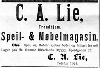 137. Annonse fra C. A. Lie i Mjølner 23. 10. 1899.jpg