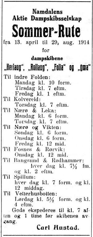 Annonse fra Carl Hustad i Nordtrønderen 10.6. 1914.jpg