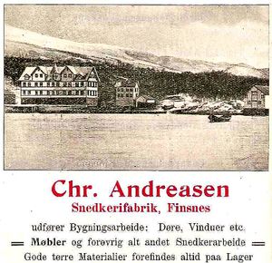 Annonse fra Chr. Andreasen under Harstadutstillingen 1911.jpg