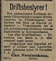 154. Annonse fra Chr. Frederiksen i Dagbladet 7.11. 1898.jpg