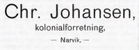 27. Annonse fra Chr. Johansen i Narvikboka 1912.jpg