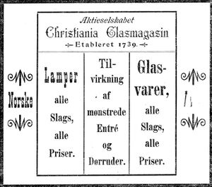 Annonse fra Christiania Glasmagasin i Den 17de Mai 7.11. 1898.jpg