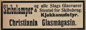 Annonse fra Christiania Glasmagasin i Norges Sjøfartstidende 30.12. 1911.jpg