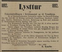 190. Annonse fra Dampskibsselskabet Harstad i Tromsø Amtstidende 05.05. 1892.jpg