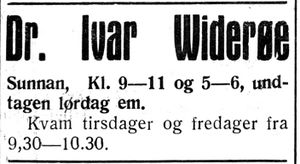 Annonse fra Dr. Widerøe i Inntrøndelagen og Trønderbladet 17.10. 1934.jpg