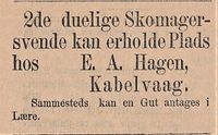 454. Annonse fra E.A. Hagen i Lofot-Posten 27.07.1885.jpg