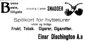 Annonse fra Einar Dischington i Dagens Nyheter 26. 5. 1928.jpg