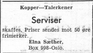 Annonse fra Elna Sæther i Namdal Arbeiderblad 28.10.1950.jpg