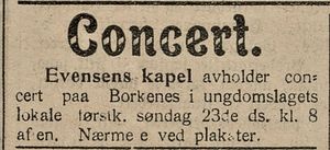 Annonse fra Evensens kapel i Haalogaland 19.02. 1908.jpg