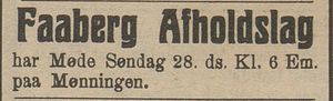 Annonse fra Faaberg Afholdslag i Gudbrandsdølen 25.03.1909.jpg