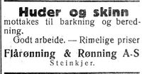 418. Annonse fra Flårønning og Rønning i Inntrøndelagen og Trønderbladet 24.5. 1937.jpg
