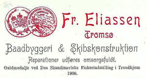 Annonse fra Fr. Eliassen under Harstadutstillingen 1911.jpg