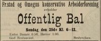 329. Annonse fra Fredriksstad og Omegns Konservative Arbeiderforening i Fredriksstad Tilskuer 24.09. 1910.jpg