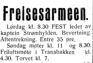 Annonse fra Frelsesarmeen i Inntrøndelagen og Trønderbladet 31.7.1936.jpg