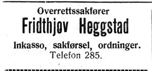 Annonse fra Fridtjof Heggstad i Inntrøndelagen og Trønderbladet 24.5. 1937.jpg