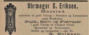Annonse fra G. Eriksen i Tromsø Amtstidende 30.06. 1898.jpg