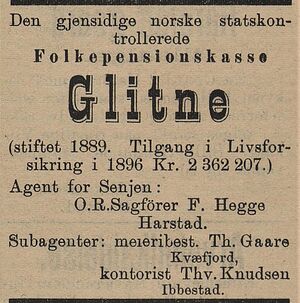 Annonse fra Glitne i Tromsø Amtstidende 30.06. 1898.jpg