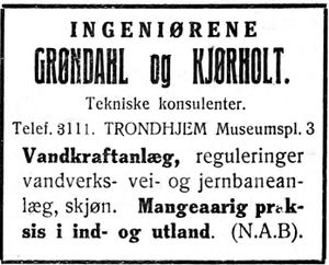 Annonse fra Grøndahl og Kjørholt i Nordtrønderen 10.6. 1914.jpg