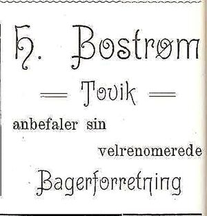 Annonse fra H. Bostrøm under Harstadutstillingen 1911.jpg