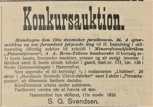 Annonse fra Hammerfest bys skifterett i Finnmarksposten 12.11. 1910.jpg