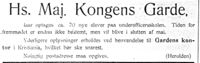 Annonse i Haalogaland 11. april 1906 om opptak til HM Kongens Garde.