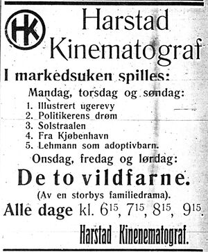 Annonse fra Harstad Kinematograf i Harstad Tidende 7. juli 1913.jpg
