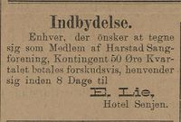 Annonse i Tromsø Amtstidende 13. januar 1894.