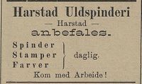 Annonse i Harstad Tidende 13. august 1900