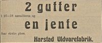 402. Annonse fra Harstad Uldvarefabrik i Lofotposten 08.07. 1919.jpg