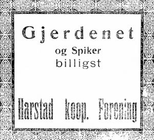 Annonse fra Harstad koop. Forening i Folkeviljen 24.5. -23.jpg