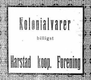 Annonse fra Harstad koop. Forening i Folkeviljen 3.12.-23.jpg