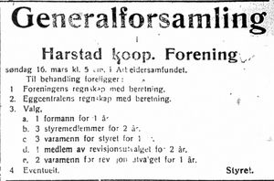 Annonse fra Harstad koop. Forening i Folkeviljen 3.3. -24.jpg