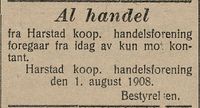 Haalogaland 1. august 1908