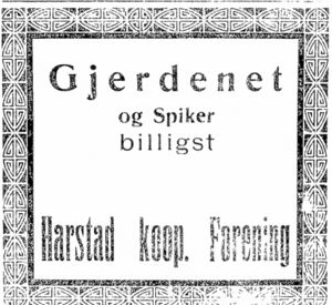 Annonse fra Harstad kooperative Forening 24.5.1923.jpg