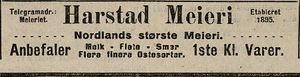 Annonse fra Harstad meieri i Tidens Tegn 13.05.1914.jpg