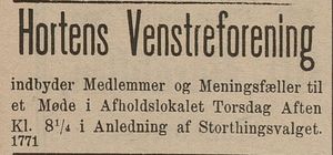 Annonse fra Hortens Venstreforening i Gjengangeren 29.05.1906.jpg