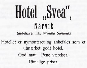 Annonse fra Hotel "Svea" i Narvikboka 1912.jpg