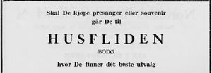 Annonse fra Husfliden i Bodø i Norsk Militært Tidsskrift nr. 11 1960.jpg