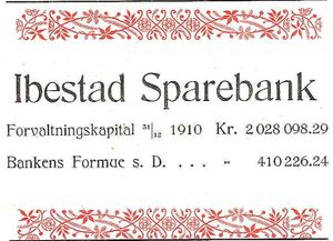 Annonse fra Ibestad Sparebank under Harstadutstillingen 1911.jpg