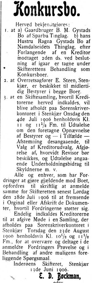 Annonse fra Inderøens Skifteret i Indtrøndelagen 20.6.1906.jpg