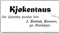 255. Annonse fra J. Hustad i Nord-Trøndelag og Inntrøndelagen 4.7. 1942.jpg