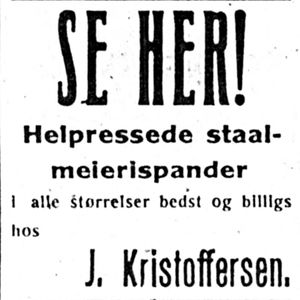 Annonse fra J. Kristoffersen i Harstad Tidende 3. juli 1913.jpg